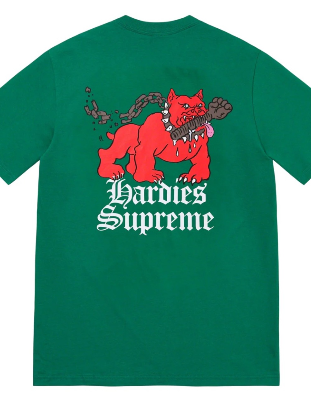 Supreme Hardies Dog Tee - Green with Red Graphic